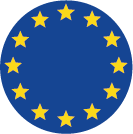 EU-Flagge mit Sternen als Symbol für internationale Transporte